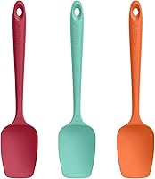 Vista 12 de U-Taste Juego de espátulas de silicona para cucharas: 480ºF resistente al calor de grado alimenticio flexible de goma flexible, antiadherente