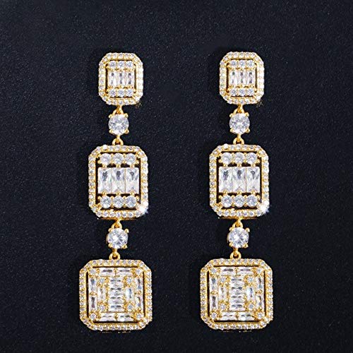 Bijoux de fête de fiançailles pour femmes avec boucles d'oreilles topaze