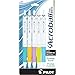 PILOT Acroball PureWhite Advanced Ink Refillable & Retractable Ball Point Pens with Turquoise/Orange/Purple/Lime/Blue Accents, Fine Point, Black Ink, 5-Pack (31861)