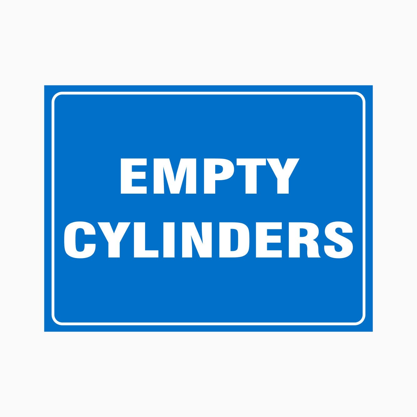 Empty Cylinders Storage Sign L8923, 12x8 Inch Metal Tin Sign, Industrial Warehouse Label Sign