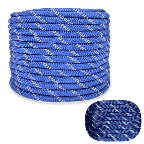 Polypropylene Paracord Rope, 8 mm, Rip-proof Rope, Nylon Rope, Boat Rope, Outdoor Rope, Blue PPM Rope for Boating, Sports, Camping, Sailing, Fishing, Hiking (8 mm - 5 m)
