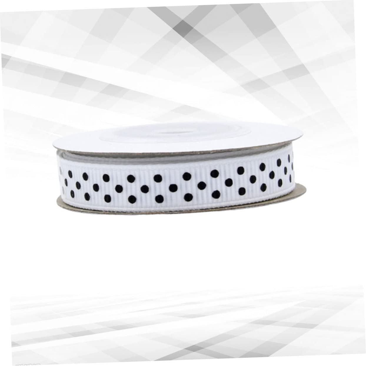 STOBOK 15rotoli Nastro Pois Doppio Yarde Di Raso Ribbed Per Decorazioni Feste Confezioni e Progetti Fai Da Te Bianco