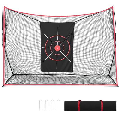 Capsste Golf Practice Net for Backyard 10x7 FT Large Golf Net with Frame and Carry Bag Ideal for Driving Chipping Pitching and Swing Training Indoor Outdoor Use (10x7ft with Target)