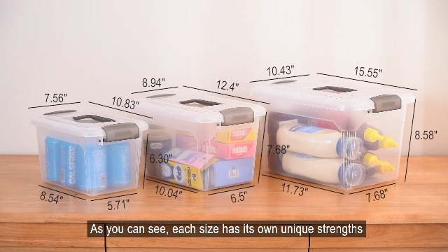 Amazon.com - Citylife 4 Packs 6 QT Storage Bins with Lids Clear
