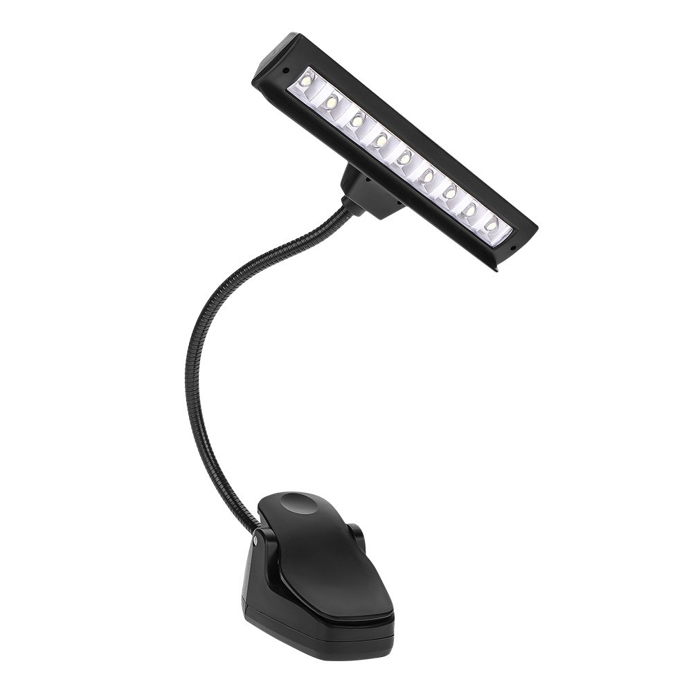 RiToEasysports Clip-On-Licht Notenpult Licht tragbare flexible 9 LEDs Clip-On-Notenpult Licht Schlafzimmer Leselampe Schreibtisch