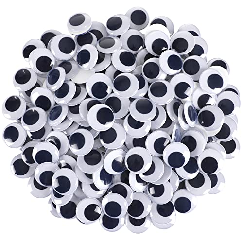 Image of 200 Pieces Wiggle Eyes, FEBSNOW Googly Eyes Self Adhesive Black White Plastic Googly Eyes Mixed Assorted Sizes Sticker Eyes for DIY Crafts Decoration(6mm)