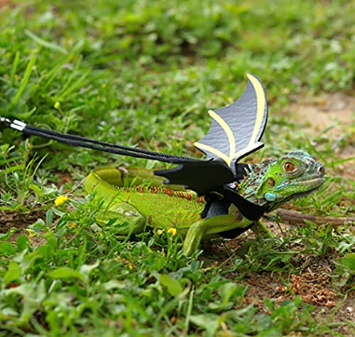 Adjustable Lizard Leash Bearded Dragon Harness Cool Leather Wings Safety Walking Leash(S,M,L,3pack) - Image 4