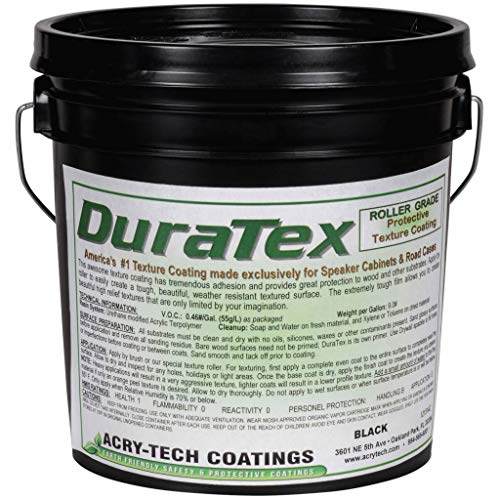 Acry-Tech DuraTex Black 1 Gallon Roller Grade Speaker Cabinet Coating