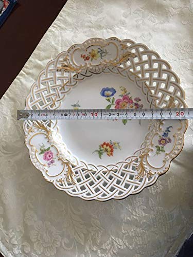 Amazon.co.jp: マイセン Meissen フラワー 金彩 プレート 透かし