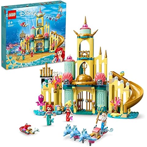 LEGO 43207 Disney Palacio Submarino de Ariel, Castillo de Princesas, Delfínes de Juguete y Muñeca La Sirenita Cover