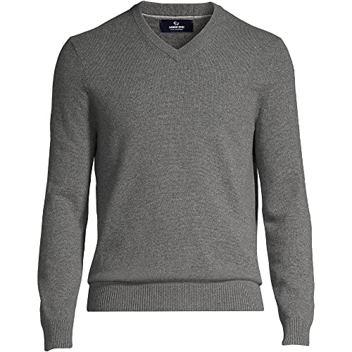 Image of Lands' End Men's Fine Gauge Cashmere V-Neck Sweater