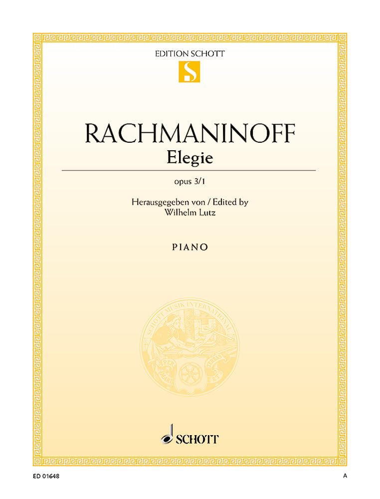 Elegie, Op. 3, No. 1: op. 3/1. piano.