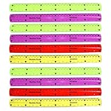 DOITOOL 10 righelli flessibili: bordo dritto trasparente in PVC morbido - Strumenti per pittura e disegno - Righelli per officina, ufficio, …