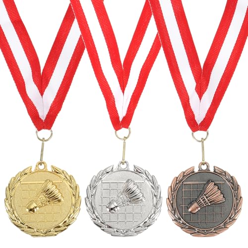 MECCANIXITY Badminton Award Medals 2 Inch, Gold Silver Bronze 3 Pieces