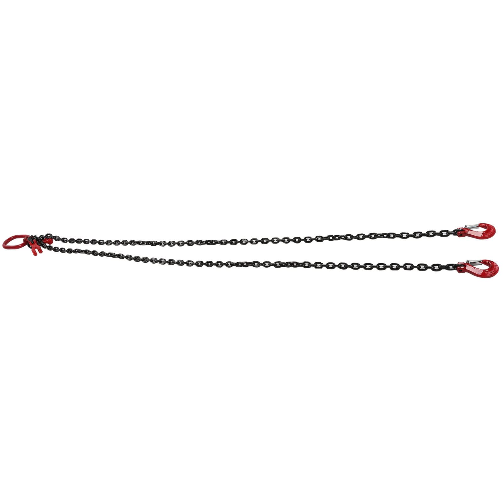 Catena di Sollevamento, Imbracature a Catena 8 Mm X 2 M Regolabili con 2 Ganci, Gancio Singolo 4,75 Tonnellate in Acciaio di Grado G 80 per il Traino di Carichi