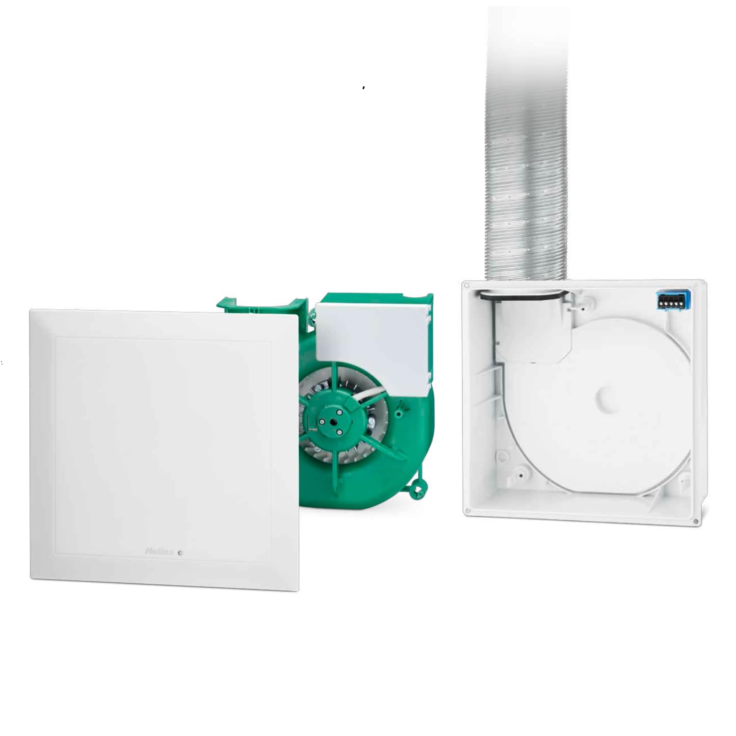 Ritzer by Helios Einrohr-Lüftungssystem ultraSilence ELS inkl. Gehäuse, Frontabdeckung und Filter für Badezimmer und Küche