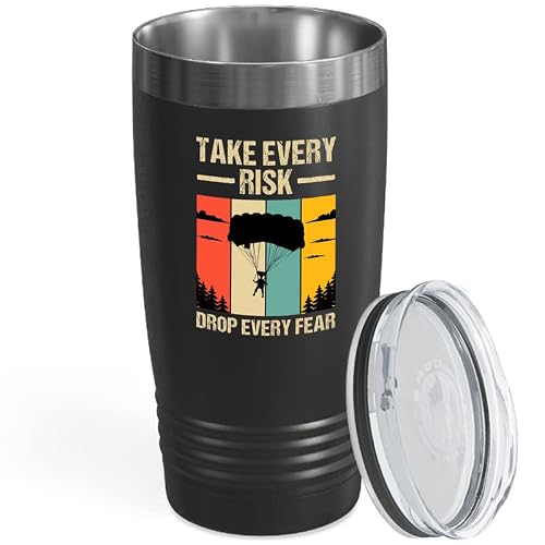 Sky Diving Black Viking Tumbler 20oz