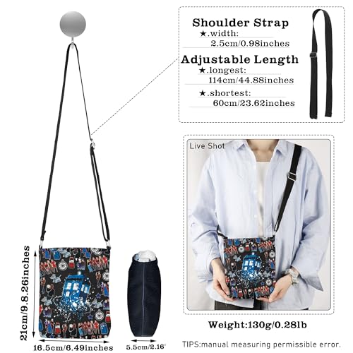 CMNIM Movie Inspired Gift Crossbody Bag Blue Time Machine Merch for TV Show Fans4