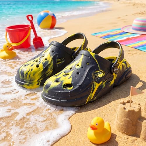 Image of YOHO Splash Multi Color Clogs for Kids, Boys & Girls | Waterproof Monsoon Footwear & Rainy Sandals | Adjustable Strap