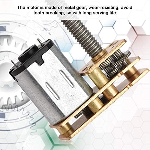 DC 6V 12V Gear Motor 1024GA20 Thread Flip N20 Gear Motor M4 x 55mm Shaft(12V 100RPM)