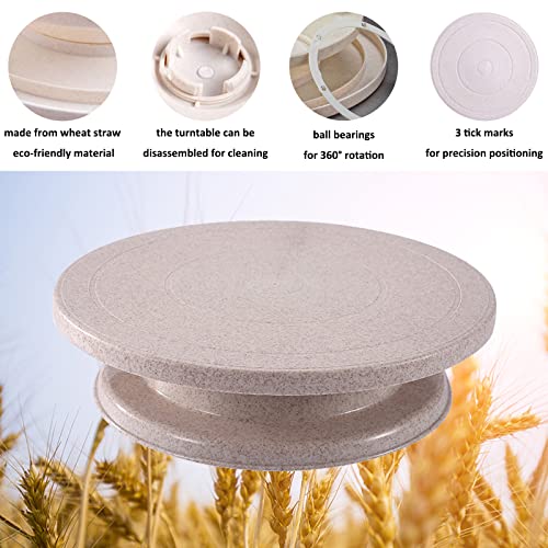 SAKUUMI 54pcs Cake Decorating Kit Baking Tools Supplies with Cake Turntable, Cake Leveler, 27 Piping nozzles, 2 Pastry Bag - Image 3