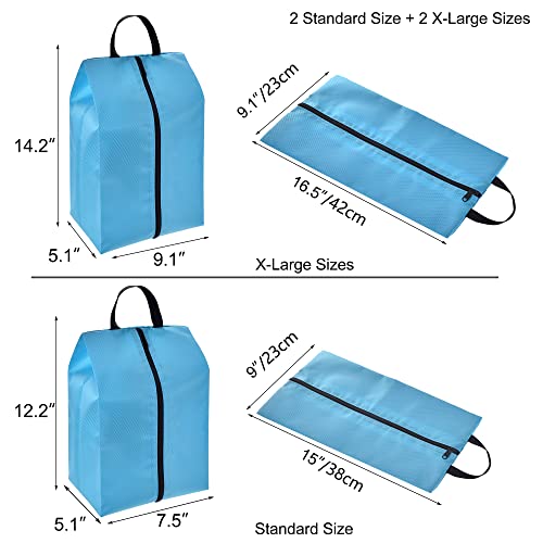 4 Pack Shoe Storage Organizer Bags Set, Waterproof Nylon Fabric With Sturdy Zipper For Men Or Women Traveling #TOP1