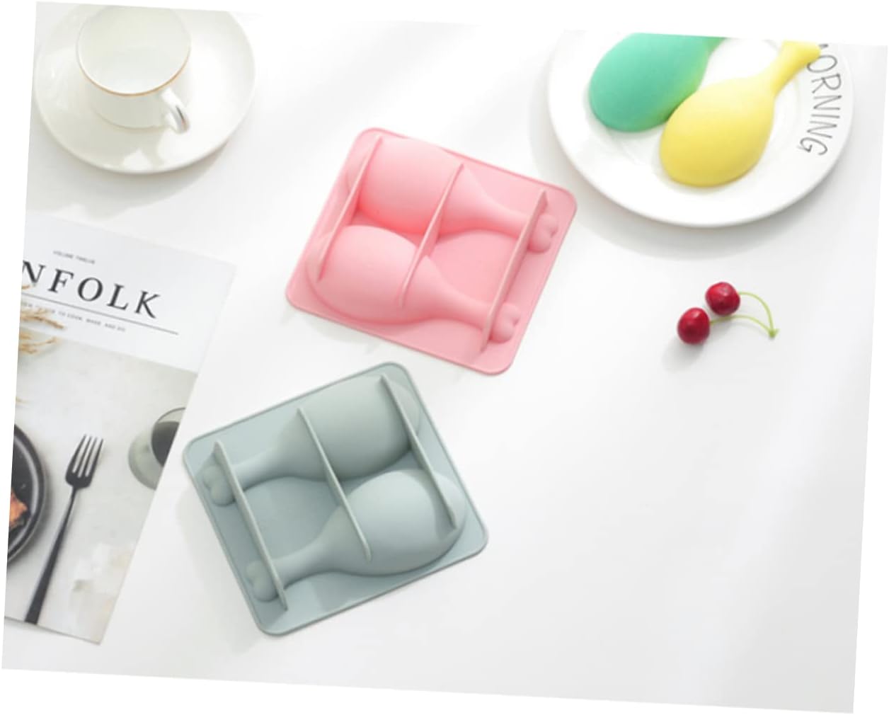 6pcs Chicken Leg Design Silicone Cake Molds Baking Ware for Family Friends