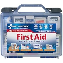 First Aid Only 91413 Clear Cover Intermediate First Aid Kit, 322 Piece, Without Flashlight