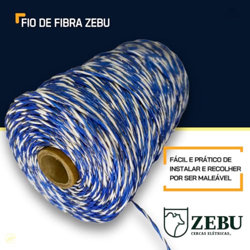 Fio Fibra De Vidro Cerca Rural 500 M Super Resistente Zebu