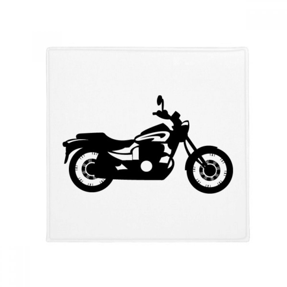Illustration de moto noir sur un tapis de cuisine et salon anti-dérapant