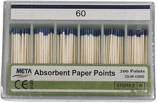 1 Box of 200 Absorbent Paper Points #60 â€“ Highly Absorbent, Color Coded, Quick and Easy to Use