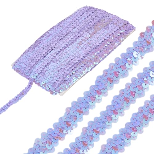 HOBBIESAY Lila Glitzer Paillettenband 12.5m