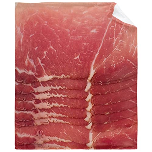 fifbird Manta de franela de forro polar con diseño de jamón, para aire acondicionado, el mejor regalo, ligera, acogedora, para silla, dormitorio, XS para mascotas