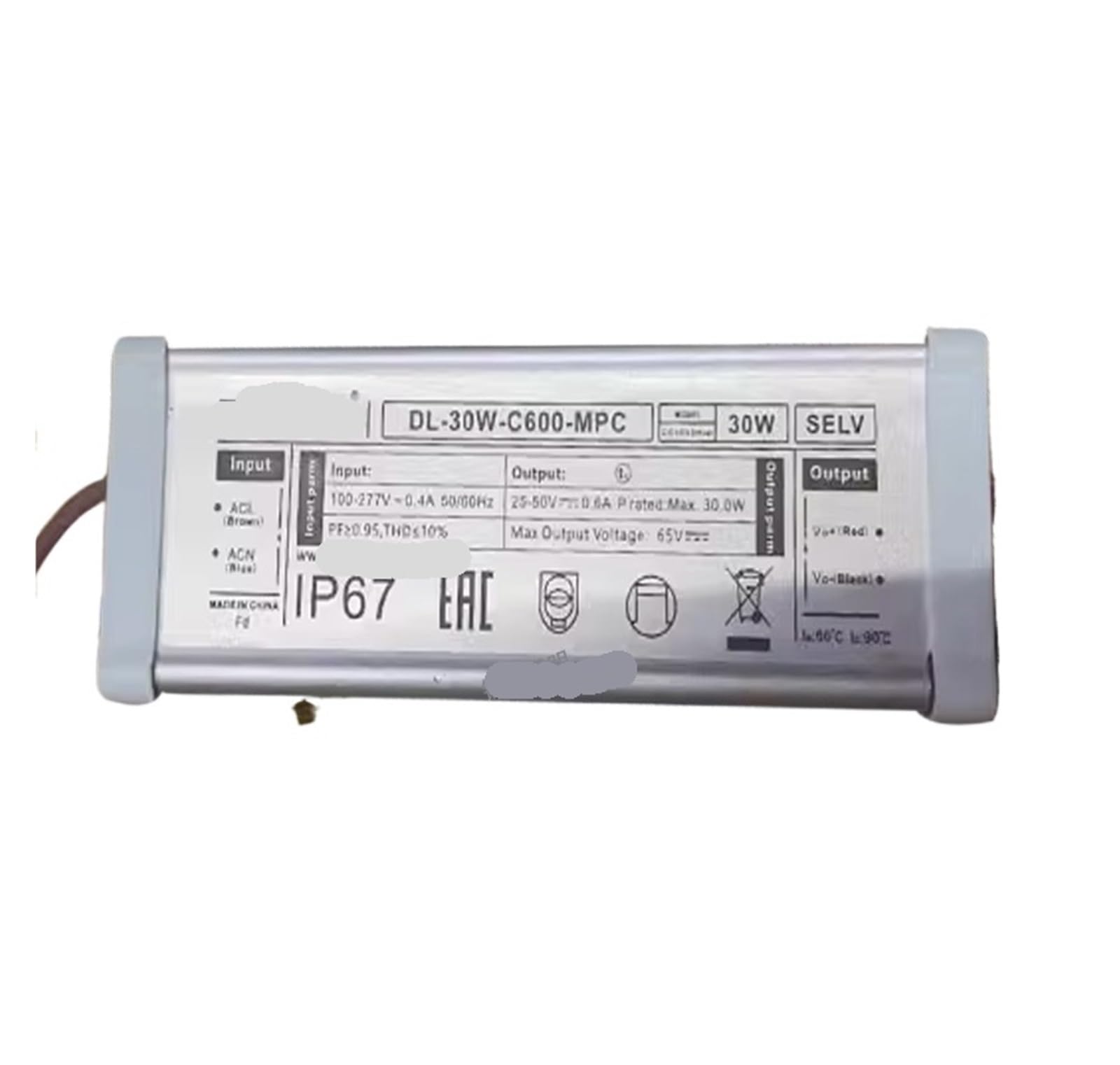Alimentation à courant constant LED 30W 0.6A redresseur projecteur DL-30W-C600