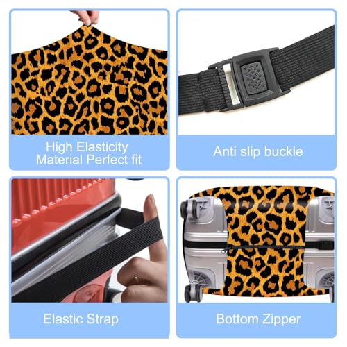 THISFIND Luggage Cover – Leopard Print Design, Bold and Stylish Suitcase Protector for 32"-34" Luggage, Durable & Stretchable Travel Accessory,XL by THISFIND - Used condition - Image 5
