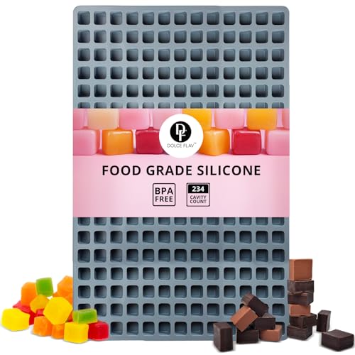 Silicone 6.5ml Cube Candy Molds for Chocolate, Gummy & Baking | 234 Cavities Confectionery Molds | Food-Grade, BPA-Free Silicone for Homemade Treats & Desserts | Dolce Flav