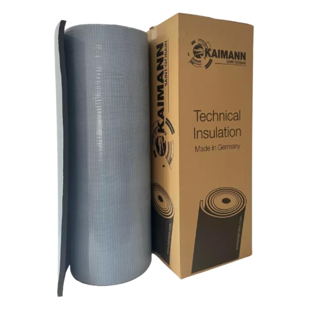 Kaimann Kaiflex ST B-s3, d0 - Alfombrillas aislantes autoadhesivas de caucho, aislamiento de autocaravanas, autocaravanas y persianas (19 mm-6 m², 1 cartón)