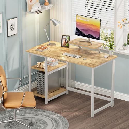 Miniatura 8 de Greenforest Escritorio De Computadora,Mesa De Computadora Portátil Con Almacenamiento Para Controlador,Mesa De Estudio Para Oficina En Casa, 100 X 50 Cm,Beige
