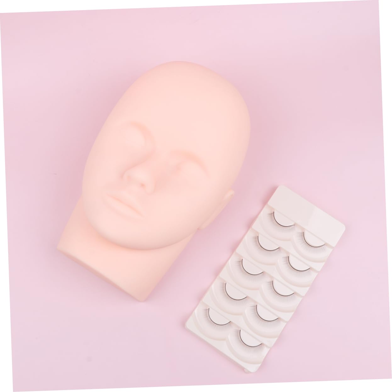 OSOLADY Eyelash Extension Accessory Kit Silicone Practice Head Model Lash Training Tools