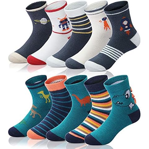 Adorel Boys Cotton Dinosaur Socks Multipack Cover