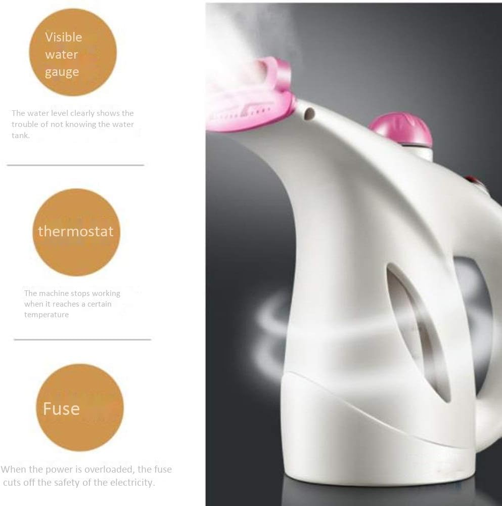 Steam Iron Garment Steamers for Clothes Fast Wrinkle Safety for Clothes with 200ml Large Capacity Water Tank for Home and Travel White
