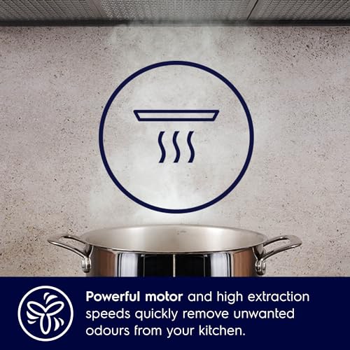 Image of Electrolux 90cm Slope Chimney for up to 440 sqft Kitchen, Filter-Free, PowerBoost, UltimateTaste 500, Stainless Steel, ECS9610K