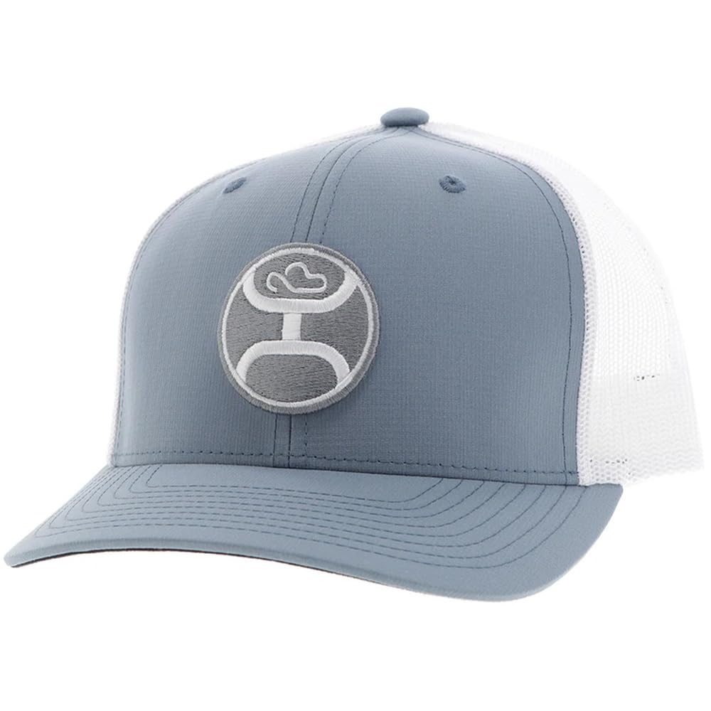 HOOEY Primo Adjustable Snapback 6-Panel Mesh Trucker Back Hat, Multicolored - Blue/White, One size