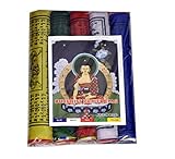 Dharma Store - Tibetan Buddhist Prayer Flags 8.5 Inch for luck, happiness, longevity and prosperity - Pack of 50