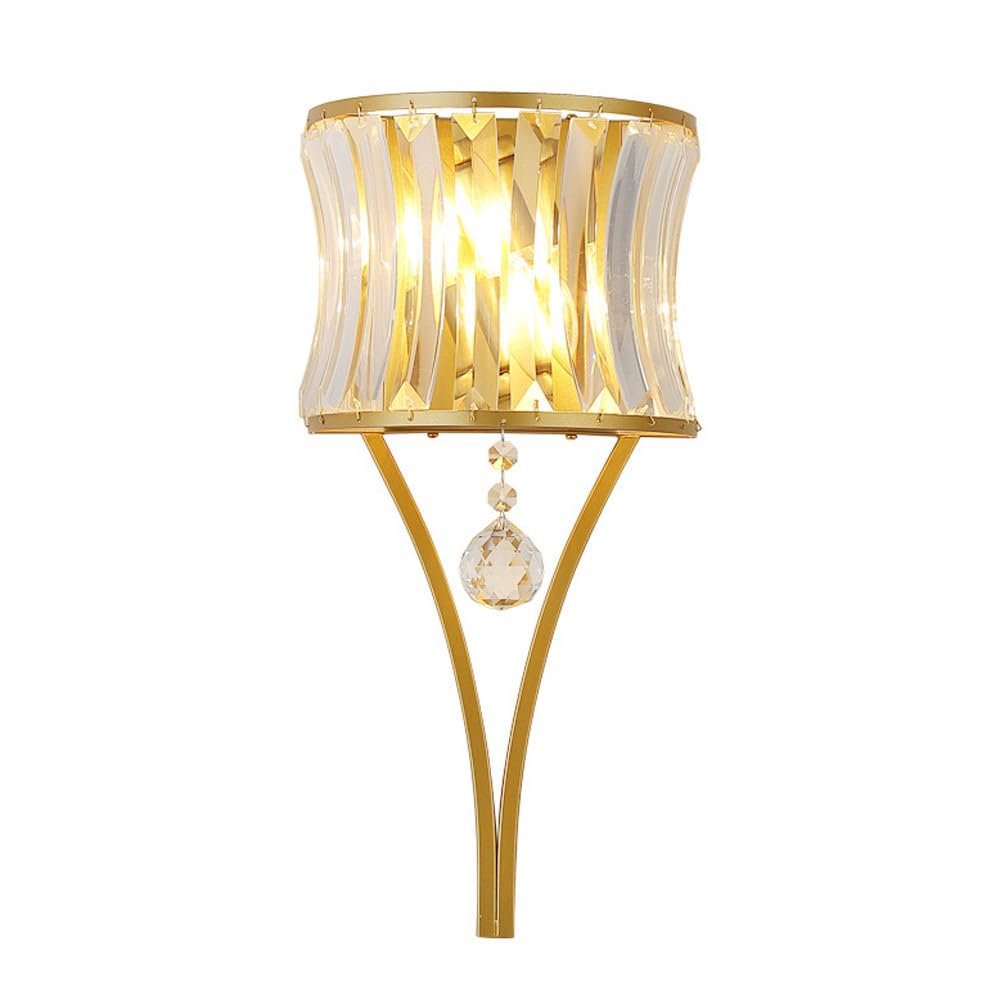 HPTHLY Wall Sconces For Bedroom Clear K9 Crystal Wall Lamps 1-Light Crystal Lighting For Living Room Vanity Indoor For Bedroom