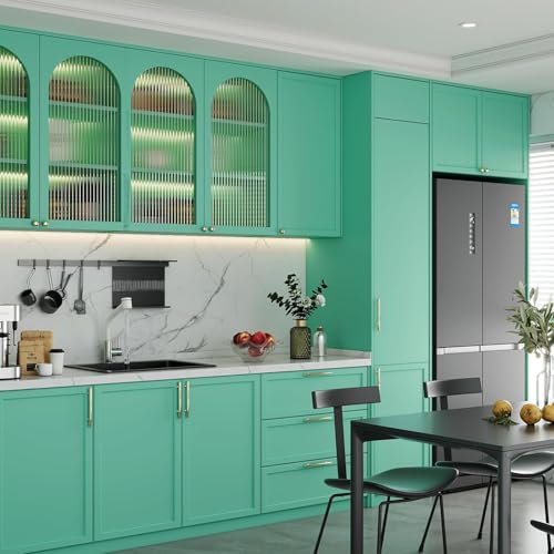 Image of Cyan Solid Matt Peel and Stick Wallpaper Contact Paper Wallpaper Modern Self Adhesive Wallpaper Decorative Removable 2 x 6 Feet