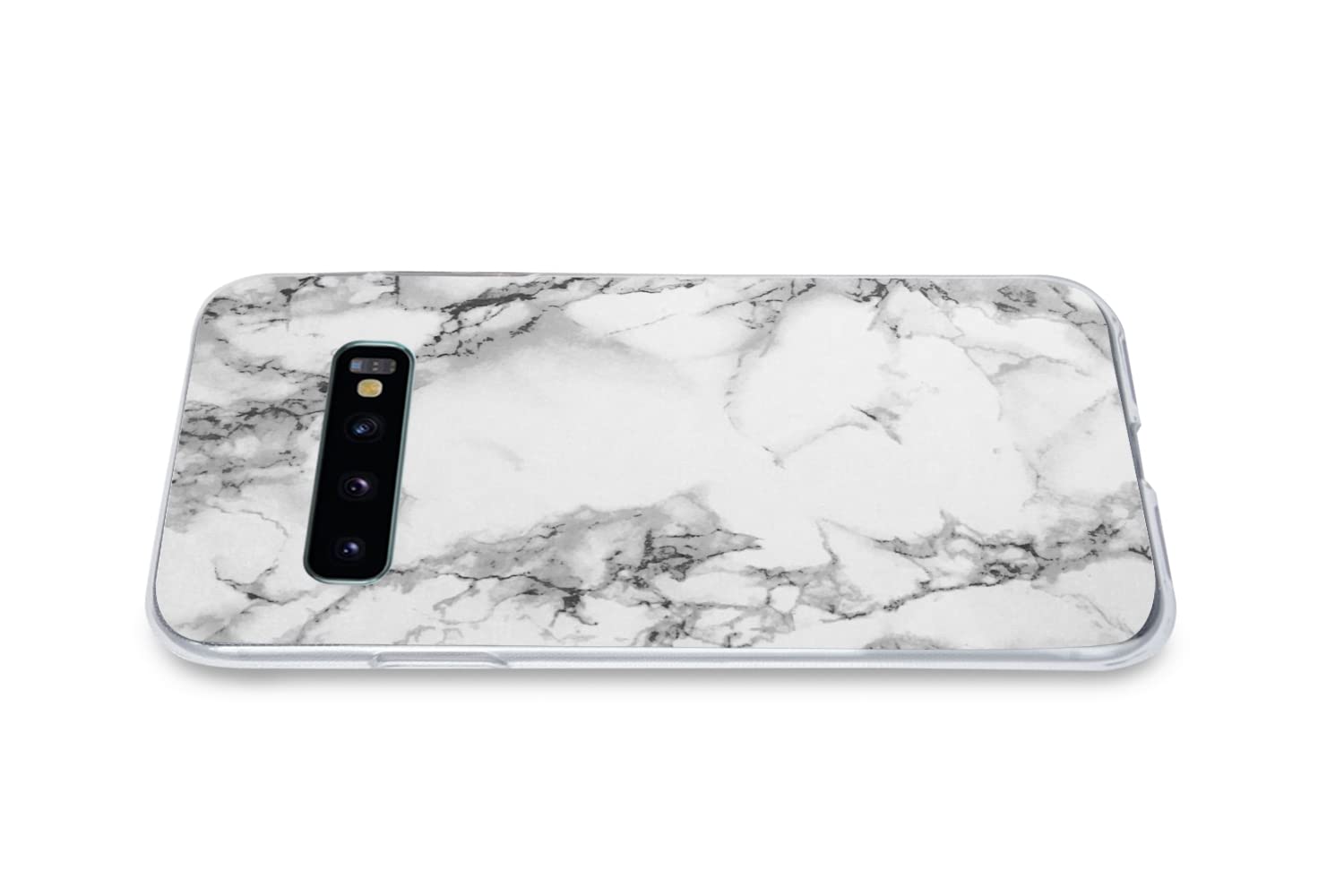 Funda para Samsung Galaxy S10 - Mármol - Piedra - Blanco - Gris - Negro - Aspecto de mármol - Funda de Silicona/Funda Blanda para teléfono móvil