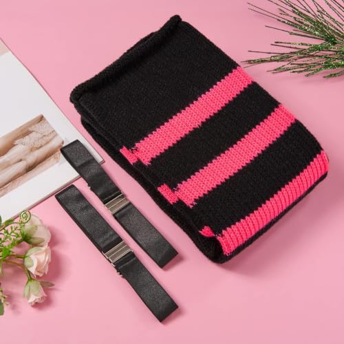 Image of LOUSGUTA Plus Size Thigh High Socks for Thick Thighs- Extra Long Womens Cable Knitted Over Knee High Leg Warmer
