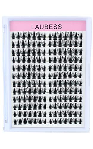 Image of Eyelash Clusters LAUBESS Lash Clusters Individual Lashes Cluster Eyelash Extensions DIY at Home Waterproof Cluster Lashes (Manga)