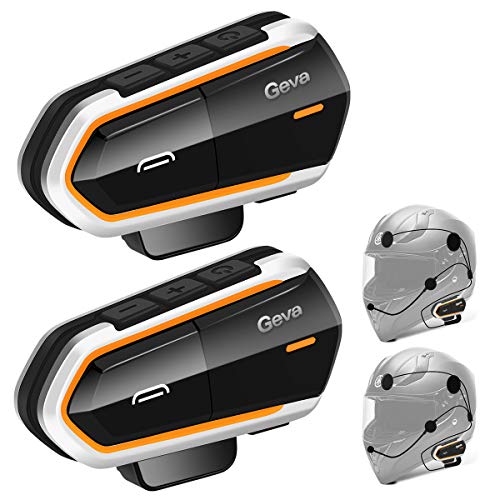 Geva Motorcycle Bluetooth Headset, Motorcycle Intercom, FM Radio/2 Riders Helmet Bluetooth Headset 1090
